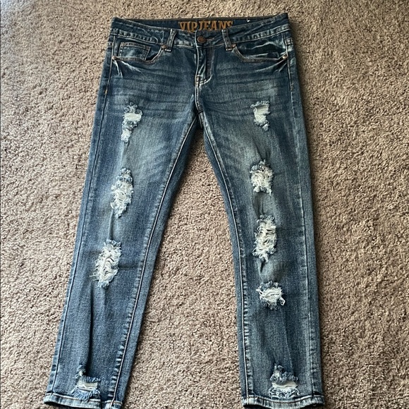 VIP Women's Ripped Denim Jeans - Picture 1 of 1